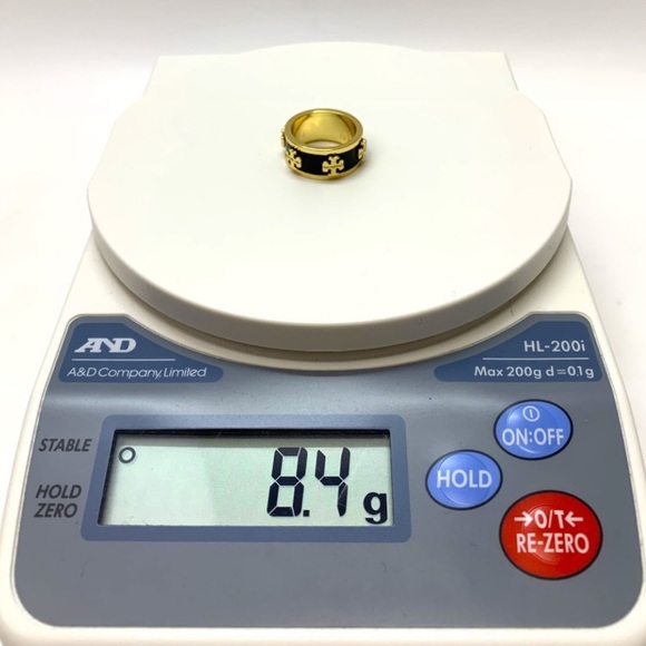 Tory Burch Gold Enamel Black Ring - Picture 2 of 6